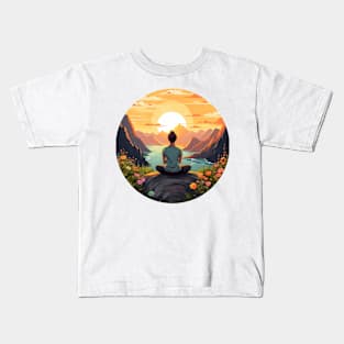 Peaceful outlook on life. Kids T-Shirt